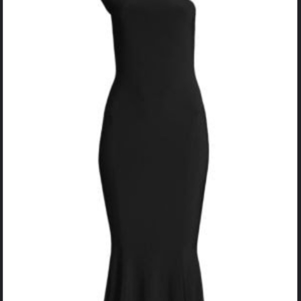 Norma Kamali Fishtail Dress—Black